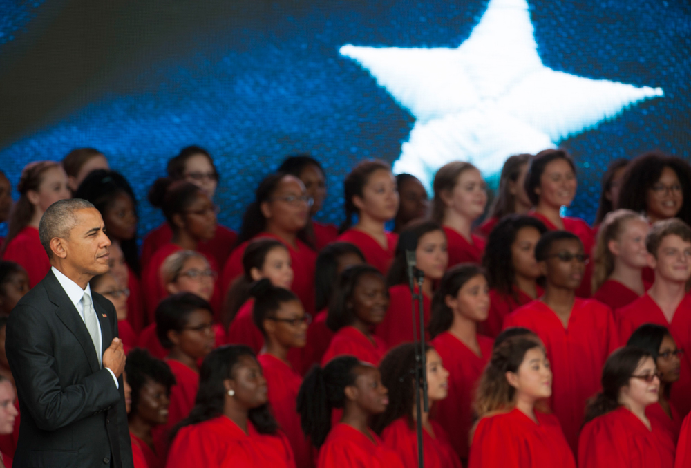 The Voices of Tomorrow choir is drawn from several high schools and performing arts schools in the D.C. area.