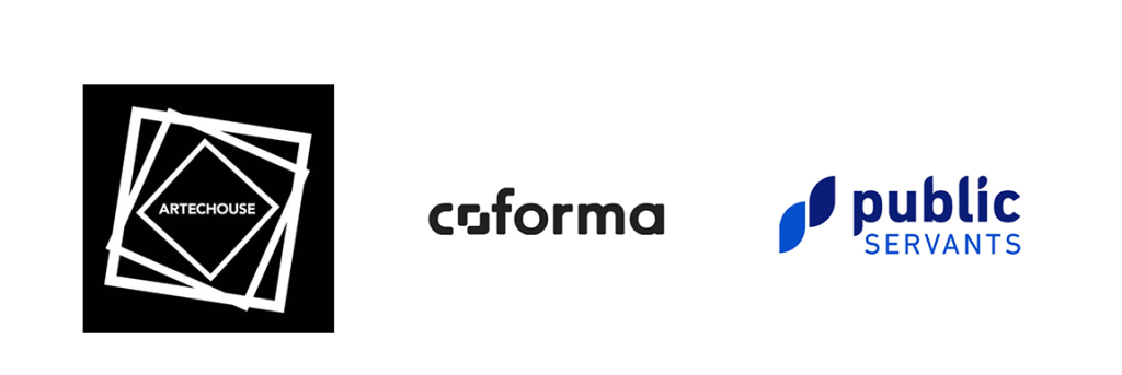 2025 chapter sponsors: Artechouse, Coforma, and Public Servants